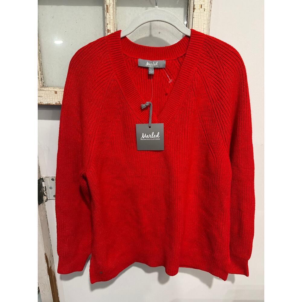 NWT Marled size small red sweater